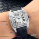 Perfect Replica Cartier Santos 100 Diamond White Roman Dial Watch (7)_th.jpg